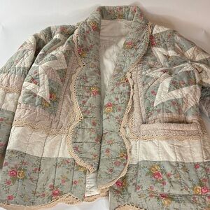 Vintage Floral Patchwork Quilted Jacket